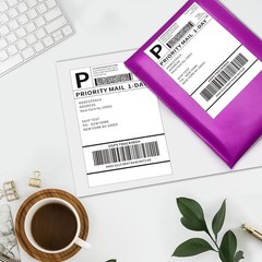 200 White Shipping Labels in Half Sheet Design – Perfect for All Printing Needs