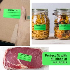 Gersoniel 600 Pcs 1 x 2.25 Inch Quality Control Inventory Labels Will Not Fade R