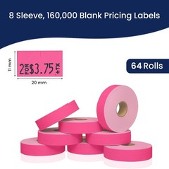 Fluorescent Pink Monarch 1131 Pricing Labels – 160k Labels