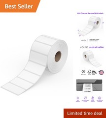 1000 Perforated 2×1 Thermal Labels – Crystal Clear Print for Shipping Needs