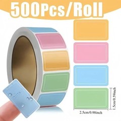 500PCS Roll Color Label Sticker Self Adhesive Index File Classification Paper