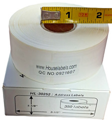 HouseLabels HL-30252 Direct Thermal Address Labels 1-1/8″ x 3-1/2″ 350/Roll New