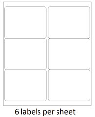 600 4″ x 3.33″ Self Adhesive Shipping Address / FBA Labels 6 per sheet * 6 up *