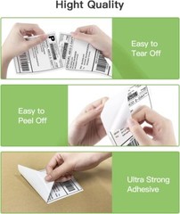 Nelko Genuine 4×6 Direct Thermal Shipping Label (Pack of 500 4×6_500P, White