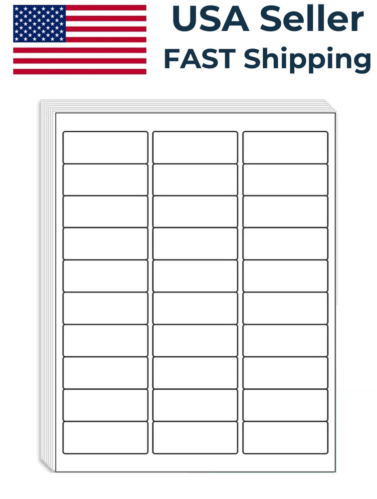 White Rounded Rectangle Shipping Labels Self Adhesive 1″ x 2 5/8″