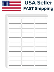 White Rounded Rectangle Shipping Labels Self Adhesive 1″ x 2 5/8″