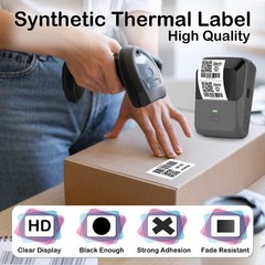 Thermal Labels for Supvan T50M , Phomemo M110, Label Maker Tape Refill, Weath…