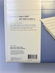 Office Depot Inkjet/Laser Address Labels, 1 1/3″ x 4″, White, 350-Pack