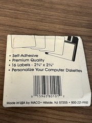 New Old Stock Vintage MACO Designer Floppy Disk 16 Labels 2 3/4 X 2 3/4 Inches