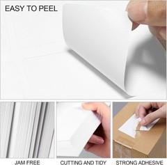4000 Labels/500 Sheets Self Adhesive Name Tag Stickers, 8 Labels per Sheet, A…
