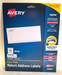 7 sheets/partial box 210 labels Avery 18294 Return Address Labels 2/3″ x 1 3/4″