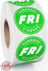 MESS Friday Day Dots Food Labels 7000ct 3/4″ Round
