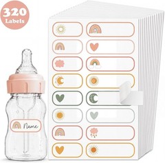 320 Pcs Labels for Kids Stuff Daycare Waterproof Baby Name Labels Washable Bo…