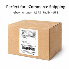 4000 Shipping Labels Half Sheet 8.5 x 5.5 Self Adhesive 2000 Sheets Inkjet Laser