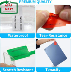 White Cable Labels, 300 Premium Wire Label Tags for Electronics, Printable Cord