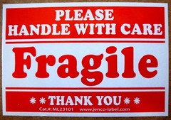 100 FRAGILE STICKERS 2×3 Handle w/Care Labels ML23101
