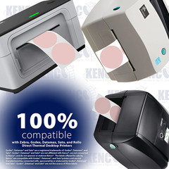 2” Circle Direct Thermal Perforated Stickers Labels for Barcodes, Address, Smal