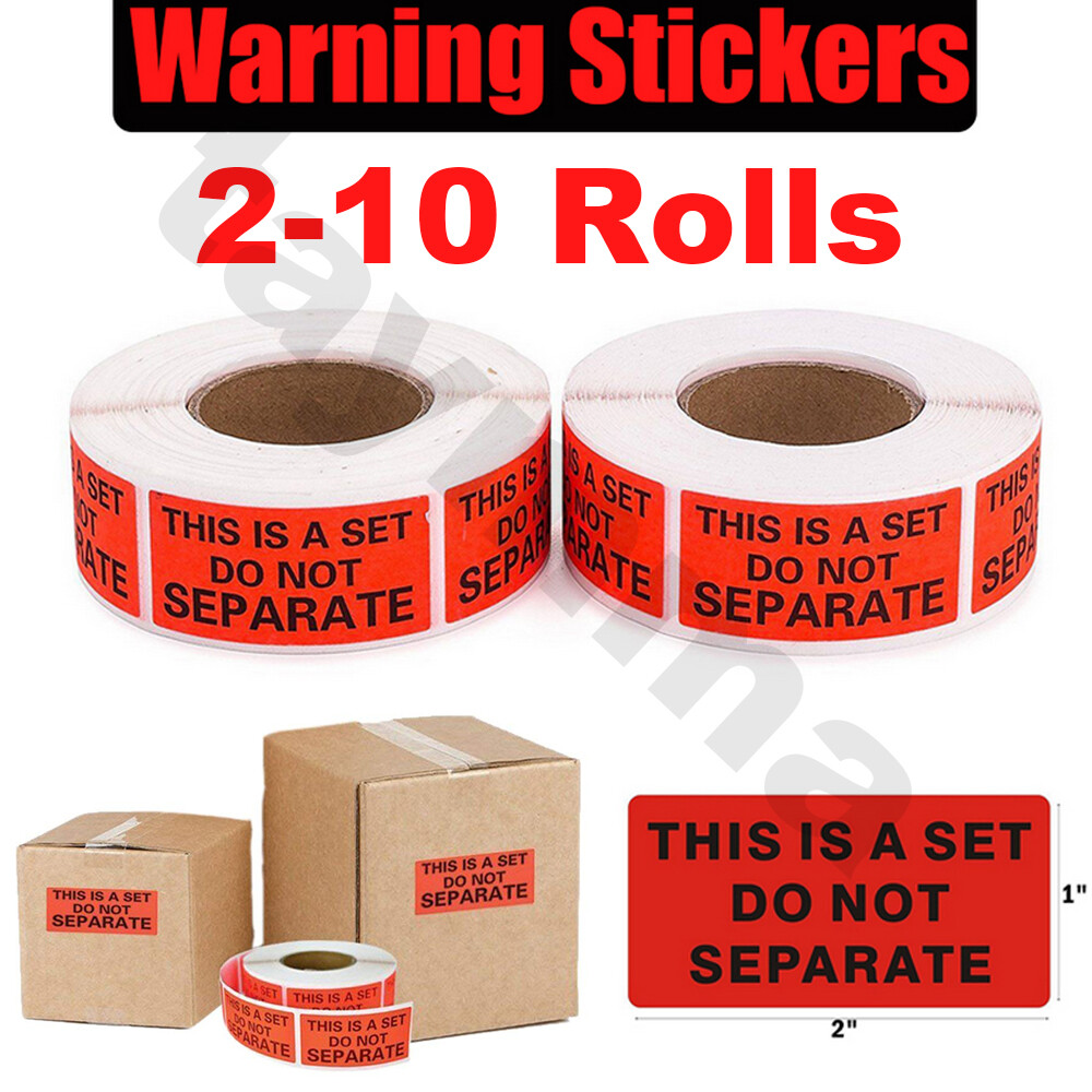 2-10 Rolls Warning Stickers Shipping Mailing Label THIS IS A SET DO NOT SEPARATE