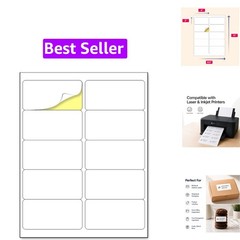 2″ x 4″ Labels for Printer, Printable Mailing Address Stickers – 300 Pieces |…