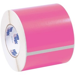 5×7 Fluorescent Pink Inventory Labels – Rectangle, Blank, 1 Pack