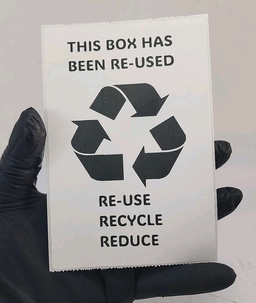 Lot of 50 Ebay Seller Large 4″ x 6″ Re-Use Recycle Reduce Cover-up Sticker Label