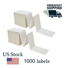 1000 4″x6″ Fanfold Direct Thermal Address Shipping Labels for Zebra and Rollo
