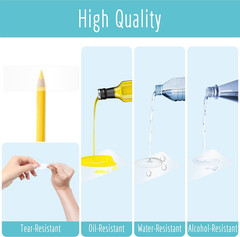 500 PCS Label Protectors Transparent Waterproof Clear Wafer Seal Stickers for P