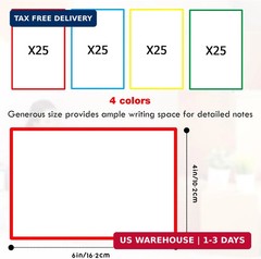 6×4 Inch Large Moving Box Labels, 100 Pack 4 Color Coded Blank Stickers for Pack