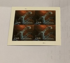USPS Pillars of Creation $9.85 Shipping Stamps Sheet Block of 4
