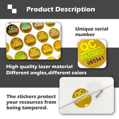 1300pcs QC Passed Tamper Proof Hologram Stickers High Security Labels Warrant…