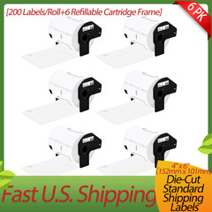 6 x DK1241 Shipping Mailing Address Barcodes 4″x6″ Labels for Brother QL-1110NWB