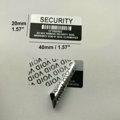 2000 VOID Security / Warranty Tamper Sticker Labels With Serial Number Barcode