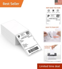 Durable 500 Pack 4×6 Thermal Labels – Sharp Print, Effortless Peeling, BPA-Free