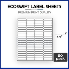 4000 1.75×0.5 EcoSwift Laser Address Shipping Mailing Labels 80/sheet 1 3/4 x1/2