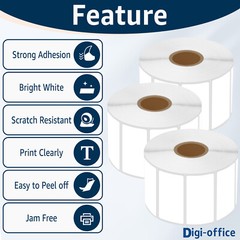 2Rolls 2″ x 1″ Direct Thermal Label Compatible with Rollo Zebra Nelko Printer