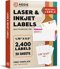 Shipping Labels, Address Labels for Laser Inkjet Printers, 1.75×0.5 Inches Print