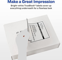 Shipping Labels W/ Trueblock Technology, Inkjet Printers, 5.5 X 8.5, White, 2/Sh