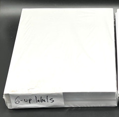 6-up Labels 3 1/3″ x 4″ New Sealed (1500 labels, 250 sheets)