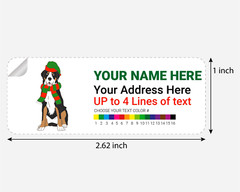 Personalized Bernese Mountain Dog Xmas Theme Address Labels Stickers 2.625″x01″