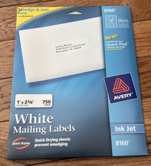 Avery 980198710 Address Label – White 12 Pages 360 Labels Opened Box