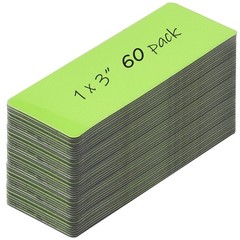 Dry Erase Magnetic Labels Green (1” × 3” 60 Pcs),Blank Magnets for Whiteboa…