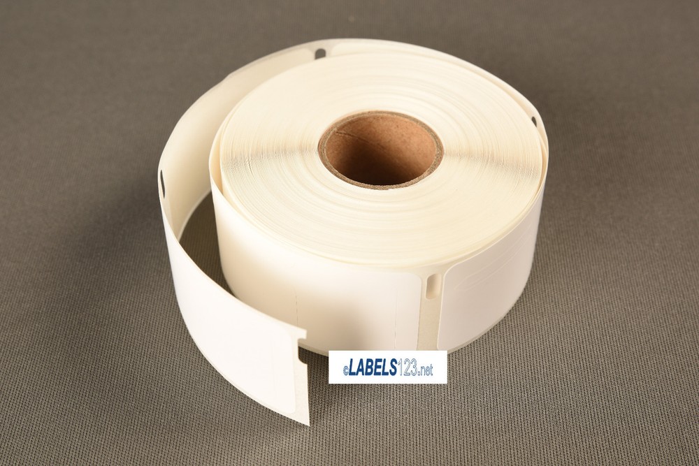 30373 White 2 Rolls of 400 Pricetag Labels (Rat Tail Style) for DYMO® Compatible