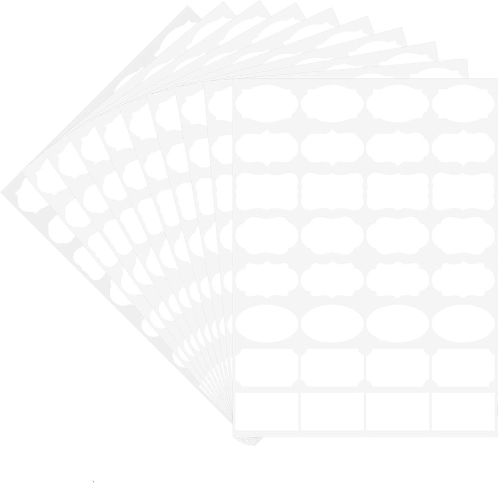 320 Pcs Removable Freezer Labels, Blank White Labels Stickers for Food Container