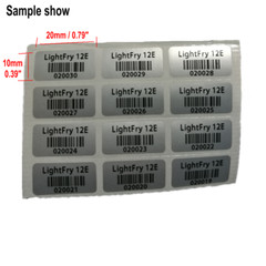 100PCS Custom Print Removed Tamper Proof Evident Warranty Stickers 20*10mm