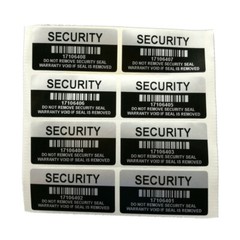 2000 VOID Security / Warranty Tamper Sticker Labels With Serial Number Barcode