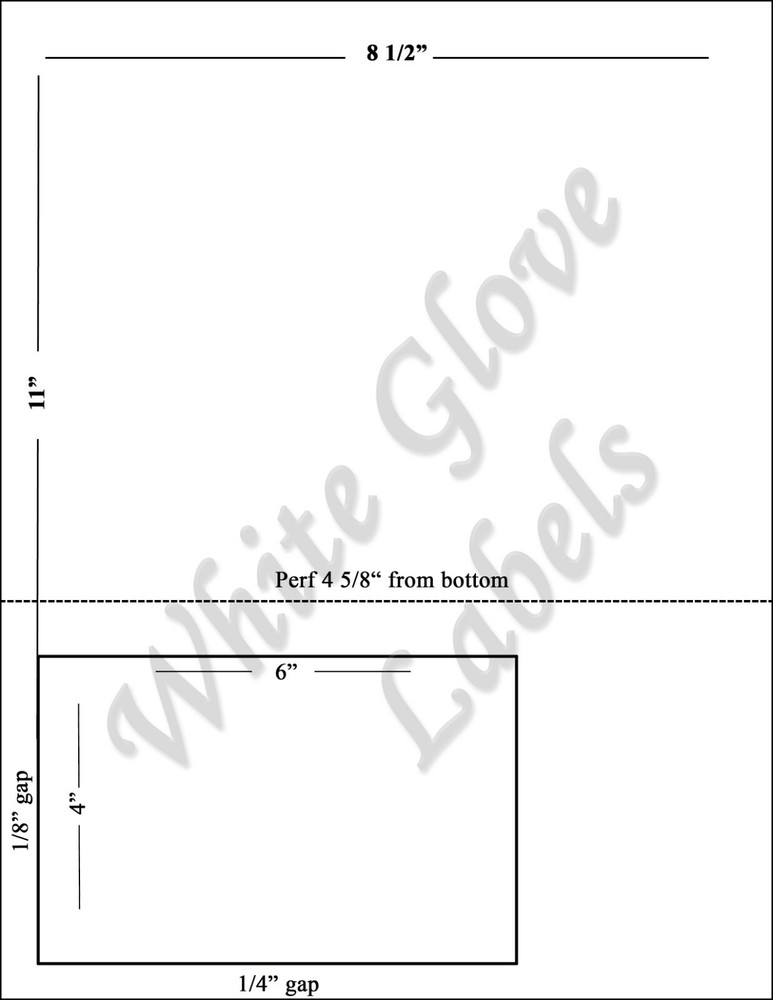 Integrated Label 6×4 Left with perf – One Label – Made in USA!