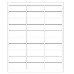 1″ x 2 5/8″Self-Adhesive Blank Address Shipping Labels for Laser & Inkjet 30 UP