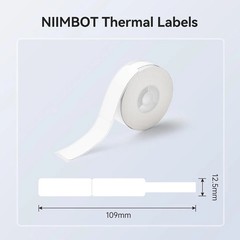 White Cable Labels Maker Tape for D11/D110/D101 Label Maker 0.49” x 4.29” -…