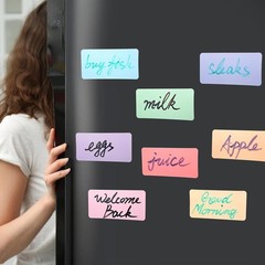 48 Pack Magnetic Dry Erase Labels, 4”x 2” Colorful Name Tags Magnetic Blank…