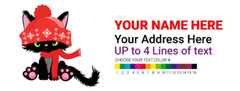 Personalized Naughty Black Cat Theme Address Labels Stickers 2.625″x01″